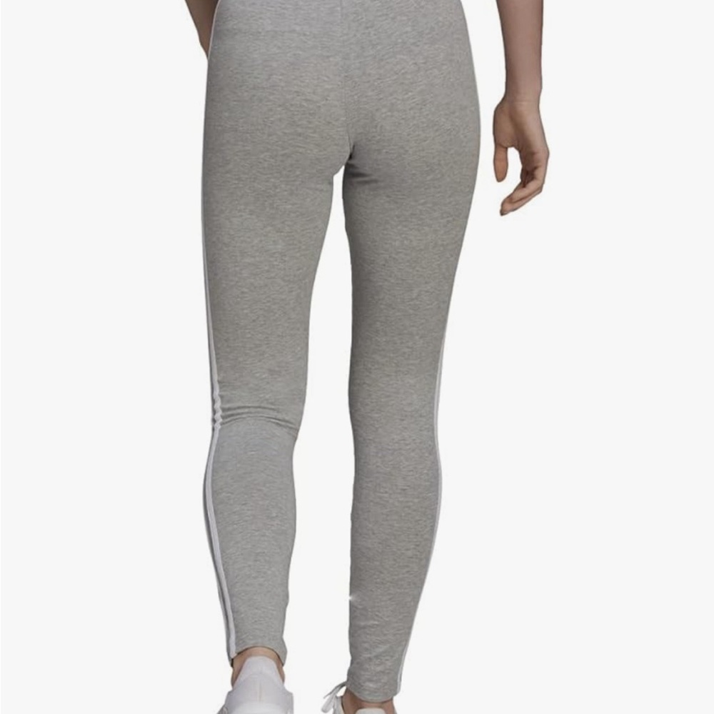 Adidas Essentials Leggings | Heather Grey | Woman XXL Tall - Picture 2 of 5